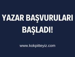 YAZAR BAŞVURULARI BAŞLADI!